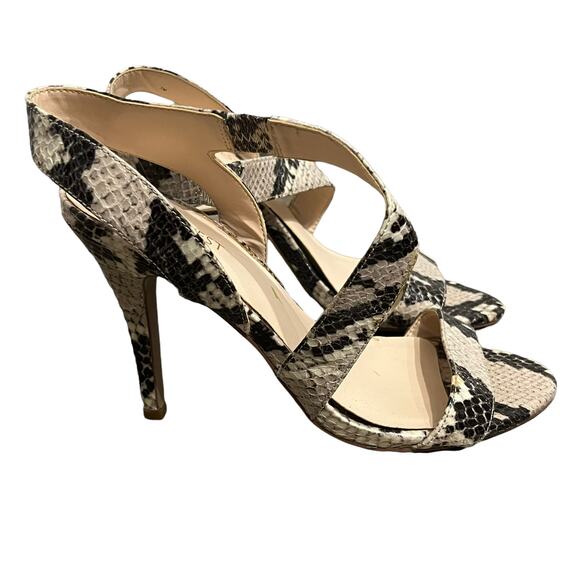 Nine West Women's Strappy Snake print Heels SIZE 7 - Picture 1 of 5